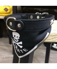 Collar Pañuelo Perro Pirata - Rojo o Negro