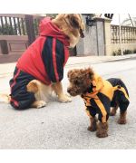 Waterproof coverall for dogs - two-tone