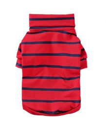 Jersey de cuello alto para perro y gato marinero - rojo