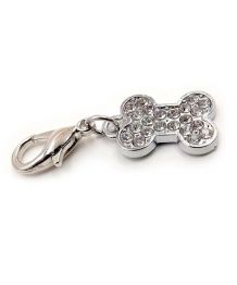 Pendentif charm strass pour chien et chat - Petit os