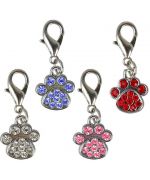 animal rhinestone paw pendant