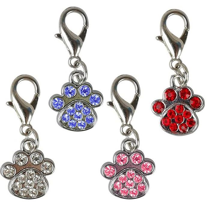 animal rhinestone paw pendant