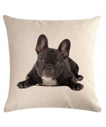 Cushion cover - Black French Bulldog