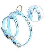 light blue rhinestone small dog harness