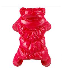 Waterproof dog jumpsuit - red