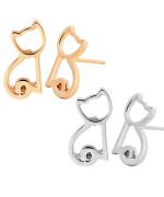 boucle d'oreilles petit chat pour fille