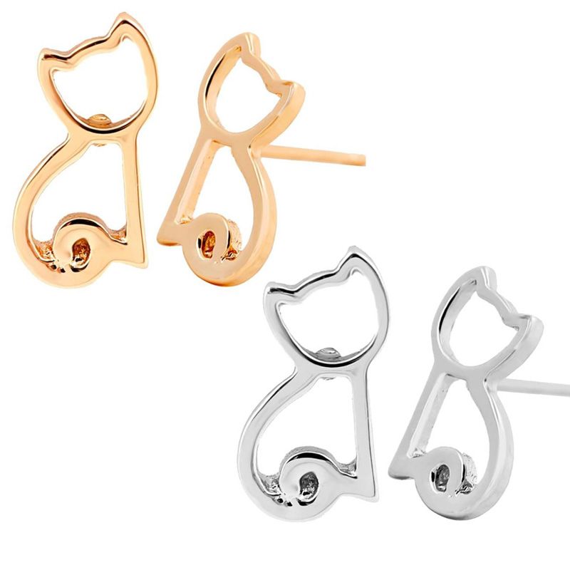 boucle d&#039;oreilles petit chat pour fille