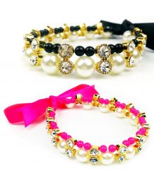 Pearl and rhinestone collar for dogs and cats
