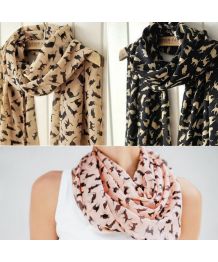 Women's scarf - cat pattern