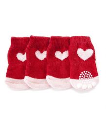 Chaussettes antidérapantes pour chien et chat - Coeur