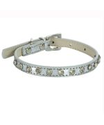 rhinestone collar for small silver dog