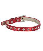 rhinestone collar for small red dog