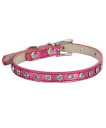 rhinestone collar for small pink dog