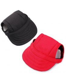 Casquette pour petit et grand chien - noir ou rouge