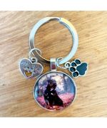 customizable keychain with dog photo