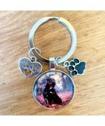 customizable key ring with dog photo