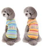 camiseta de rayas de verano para perros