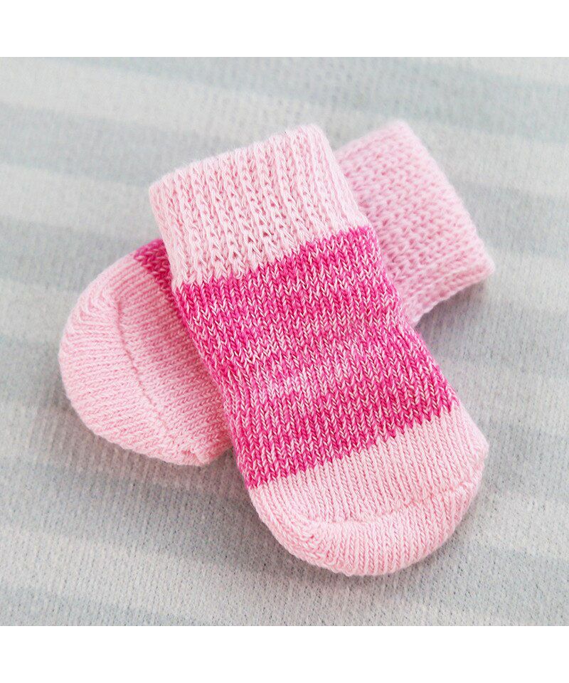 Chaussons chaussettes roses Noeuds blancs Cuddly Socks - Achetez Grand Nancy