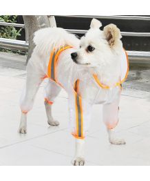 Chubasquero con patas para perro - transparente