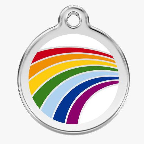 large rainbow dog tag