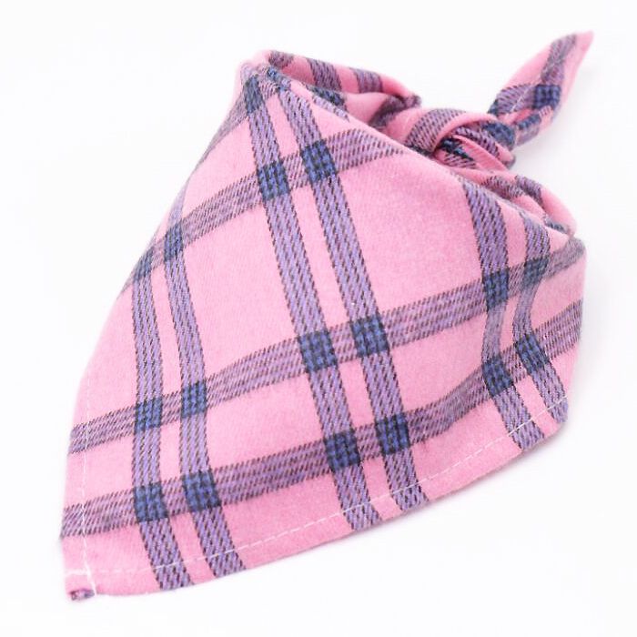 Bandana for small dogs and cats - checkered