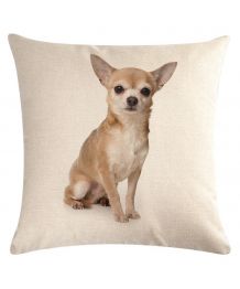 Cushion cover - beige Chihuahua
