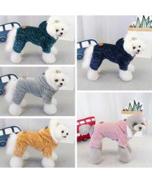 Plush jumpsuit for dog and cat