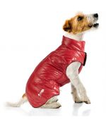 fur coat for dog red