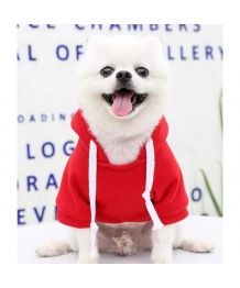 Plain dog and cat sweatshirt - red
