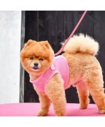 harness t-shirt for dog pink