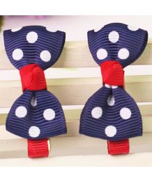 Hair clip for dog - navy blue and pink