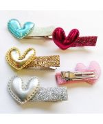 barrettes paillettes coeur