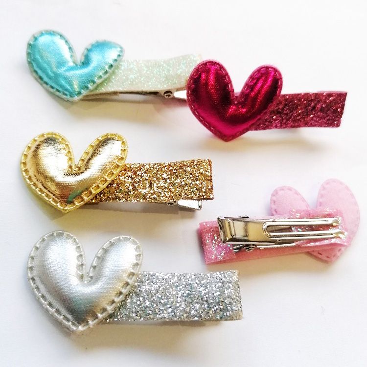 barrettes paillettes coeur