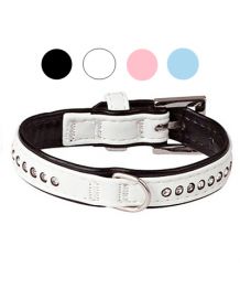 Collar de diamantes de imitación para perro pequeño